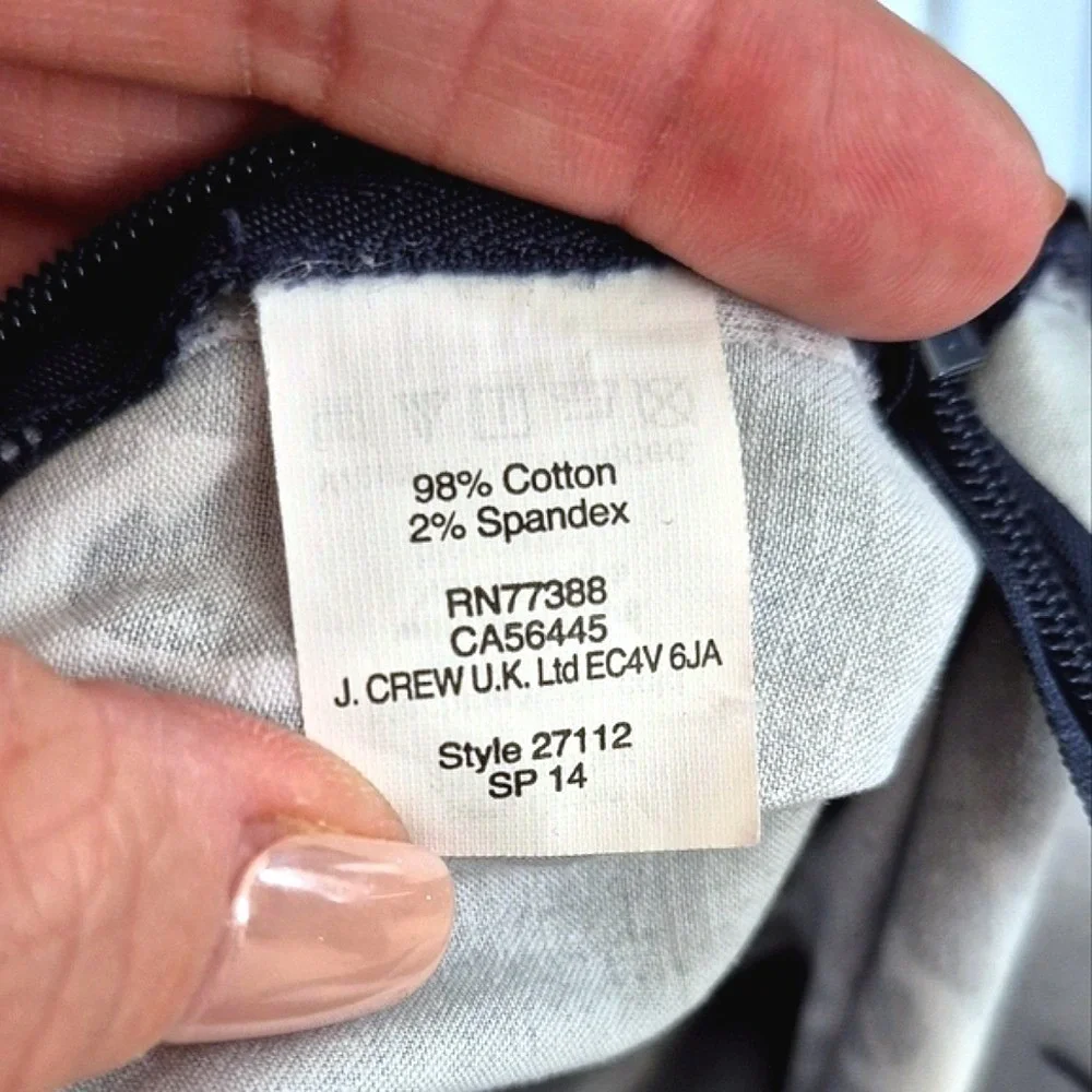 J. Crew Navy Blue White Anchor Print Mini Skirt With Pockets‎ Womens 00